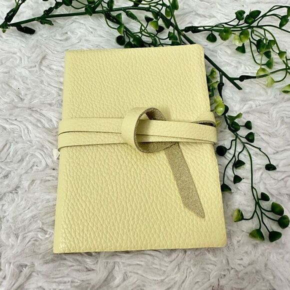 A. Cozzi Made in Italy Lemon Yellow Soft Leather Notebook‎ Pocket Journal 6”x4” - Picture 2 of 7